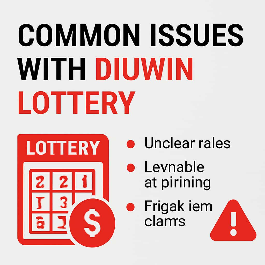 Illustration explaining common issues with Diuwin Lottery.