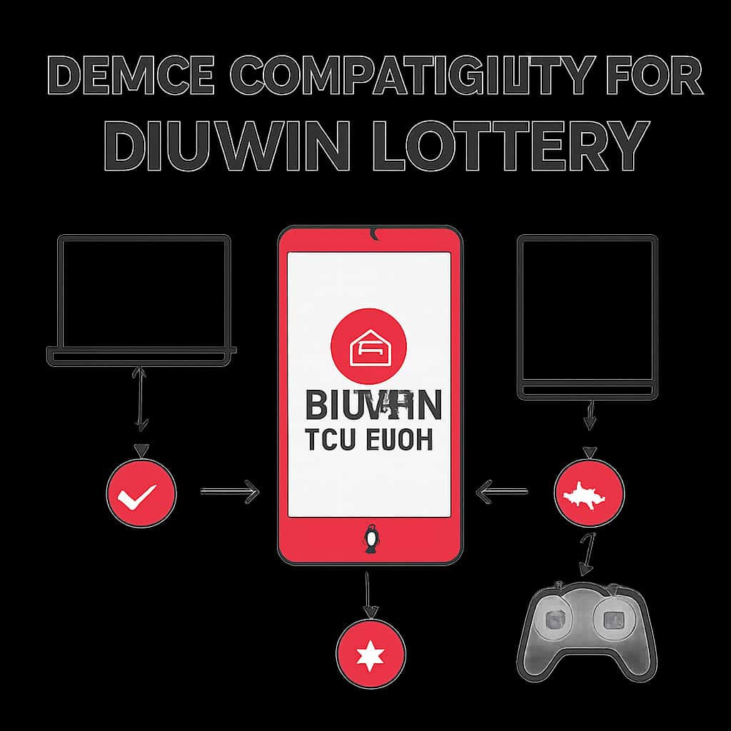 A diagram illustrating device compatibility aspects for Diuwin Lottery.