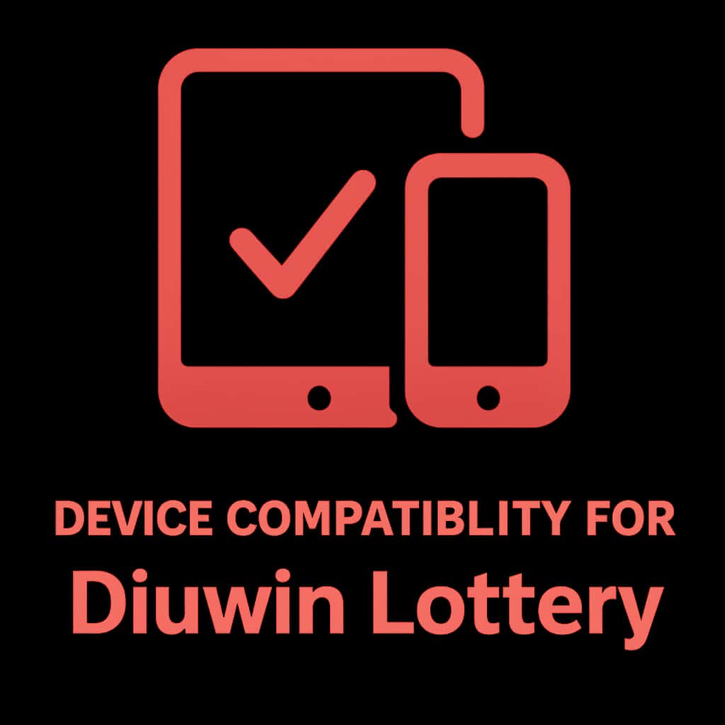 A badge symbolizing device compatibility for Diuwin Lottery.