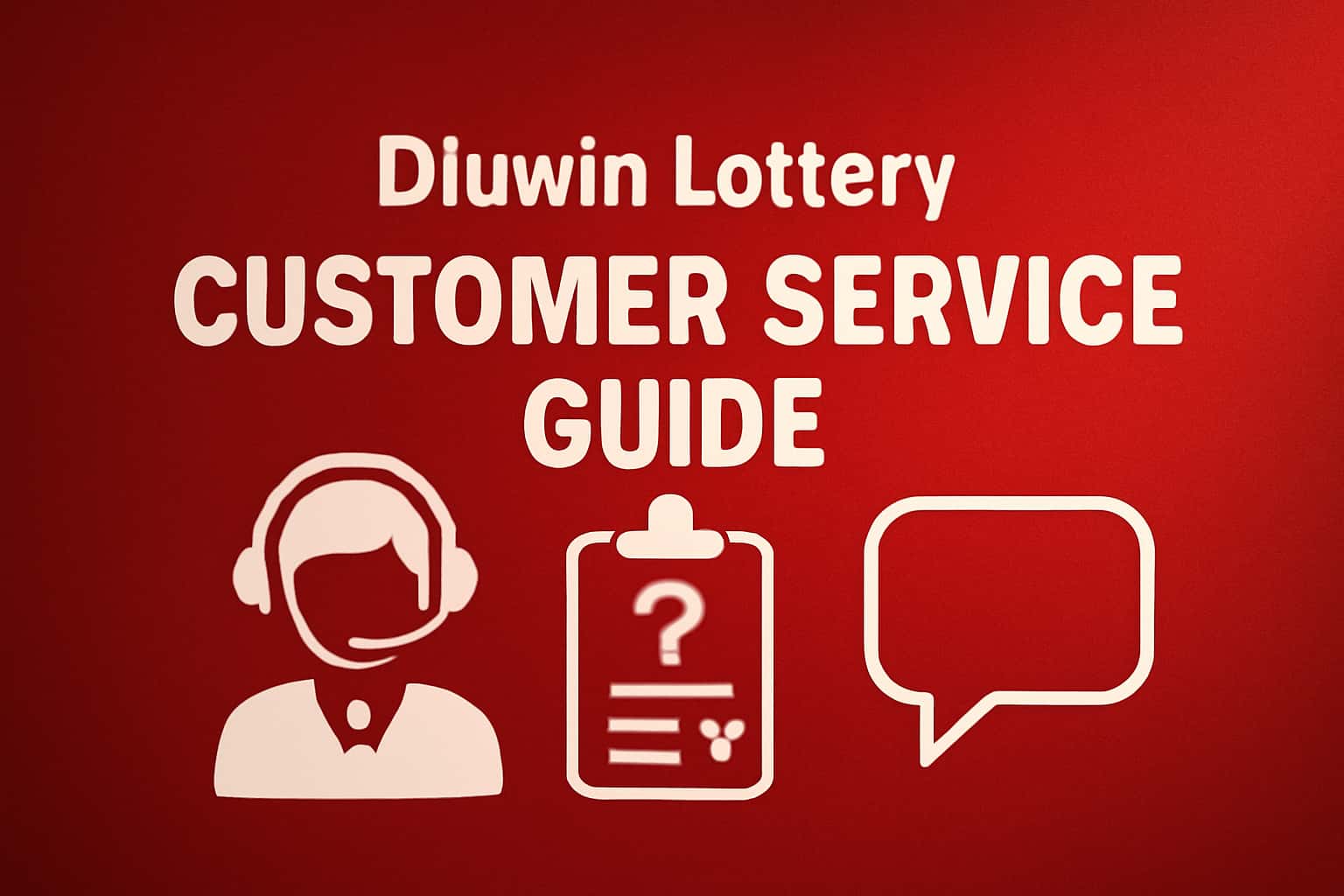 An informative representation of the Diuwin Lottery Customer Service Guide featuring clear text.