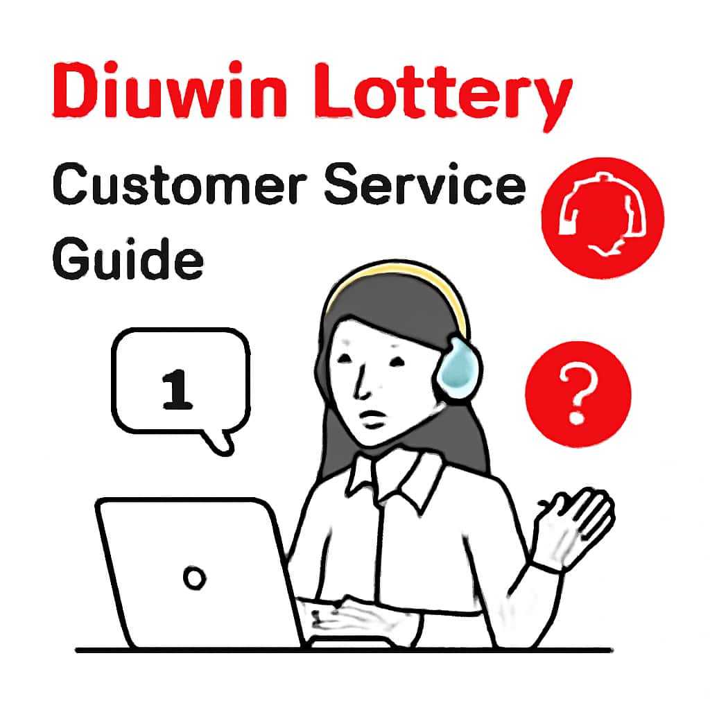 An educational diagram related to the Diuwin Lottery Customer Service Guide.