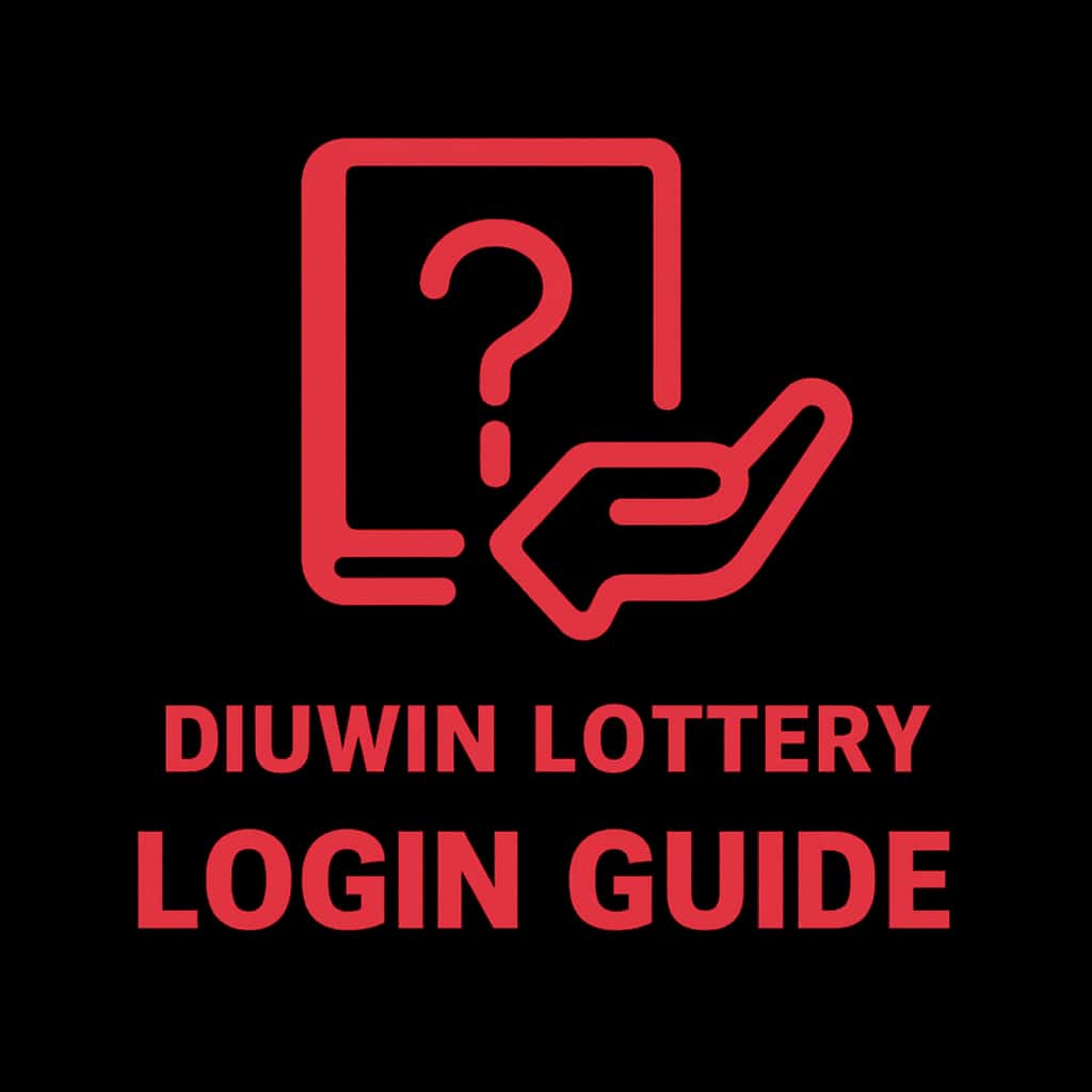 A professional badge for Diuwin Lottery Login Guide emphasizing security.