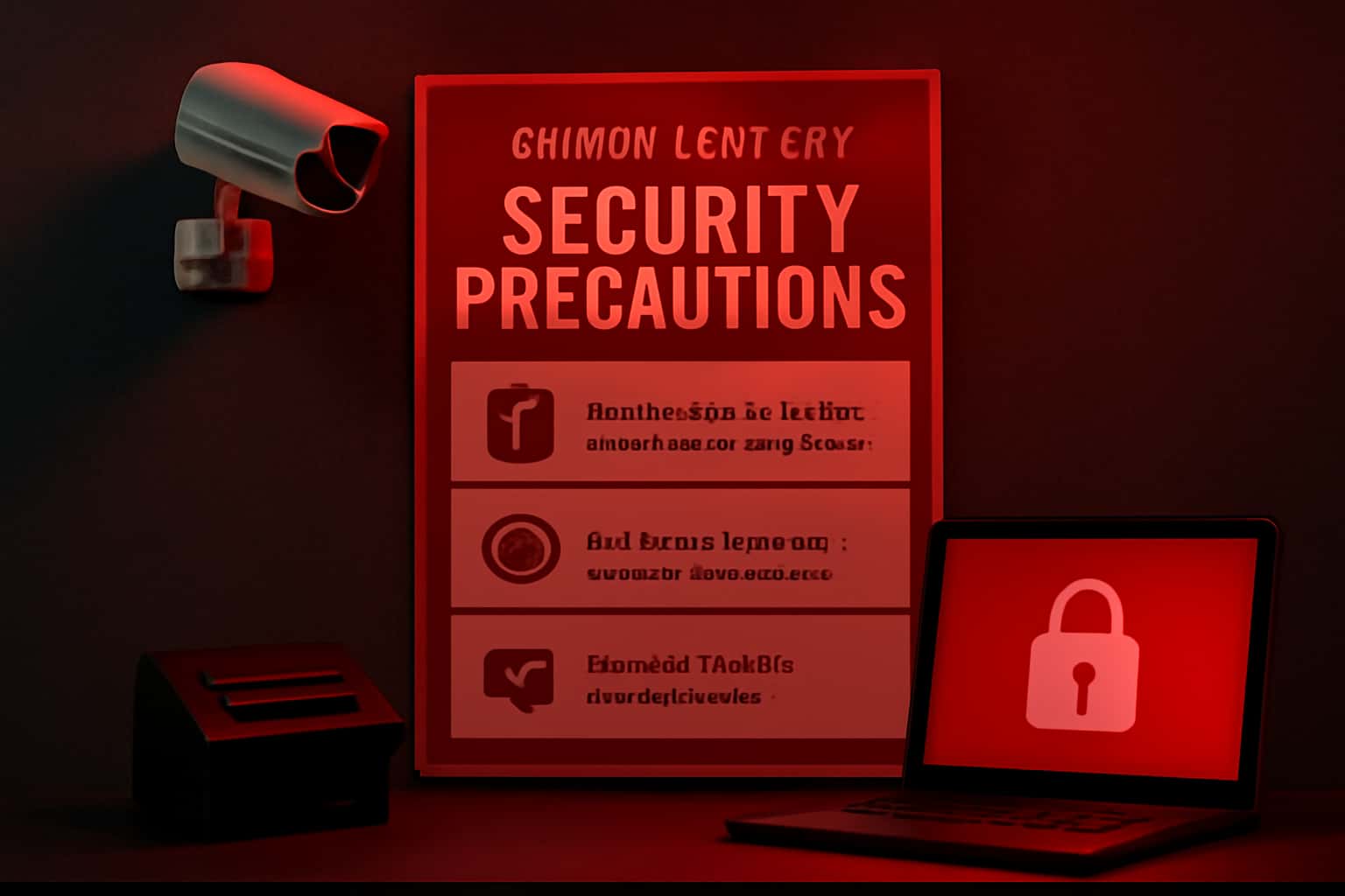 Scene depicting Diuwin Lottery security precautions.