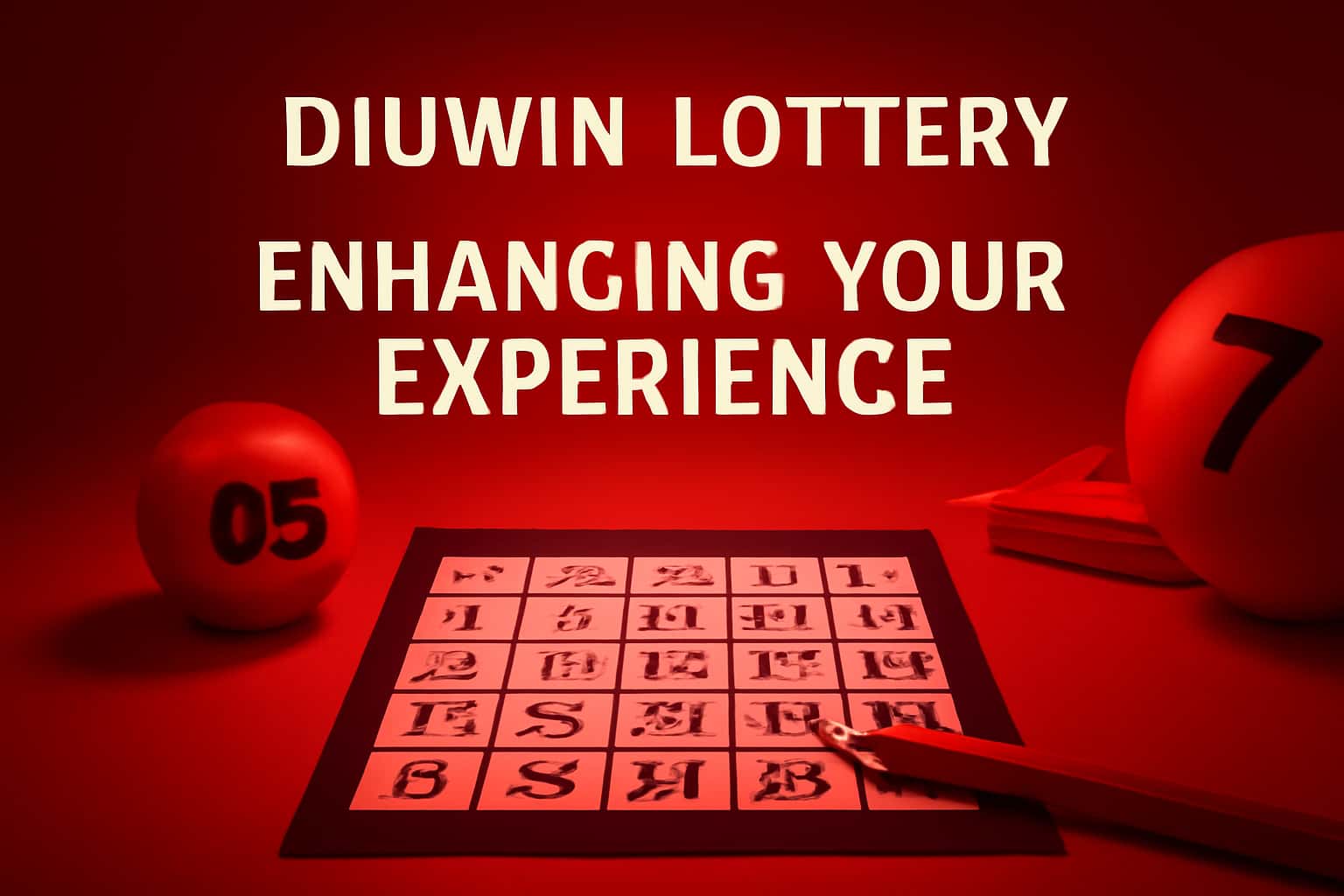 An informational scene showcasing the features and benefits of the Diuwin Lottery experience.