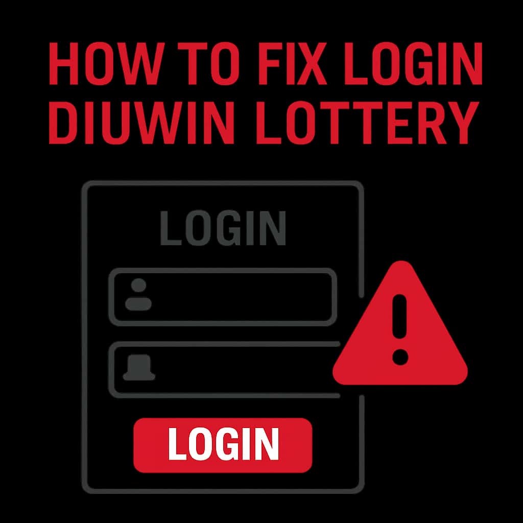 Illustration explaining troubleshooting steps for Diuwin Lottery.