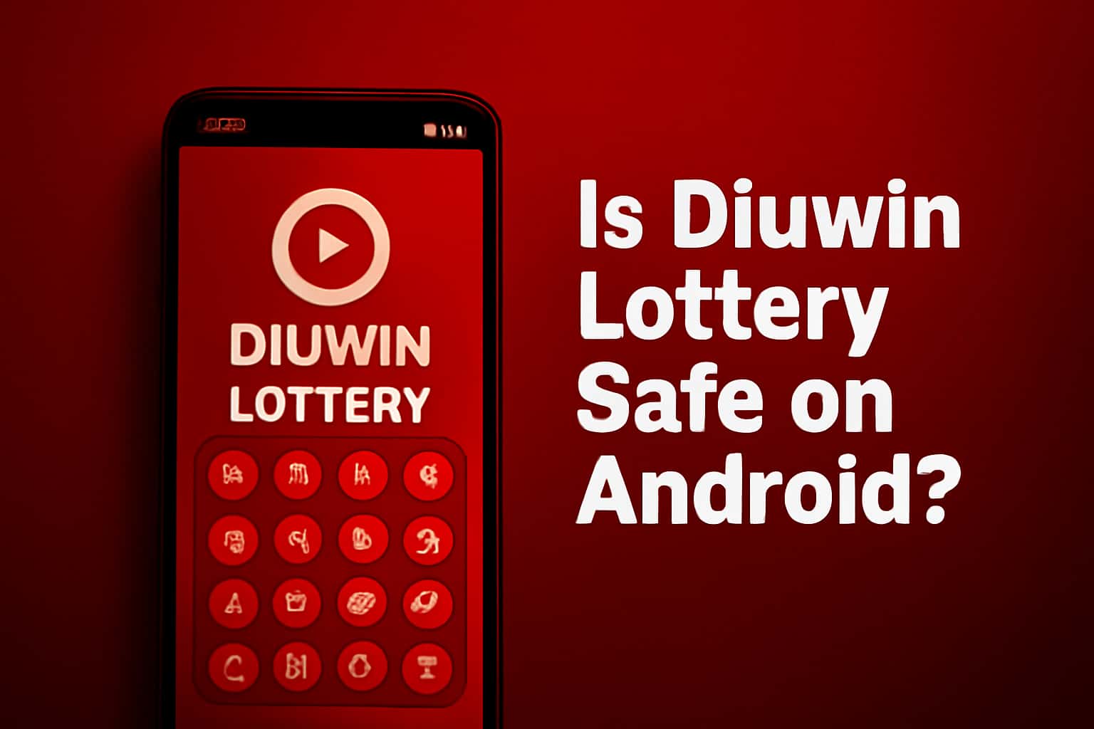 An illustrative image related to the safety of Diuwin Lottery on Android devices, featuring the text Diuwin Lottery.