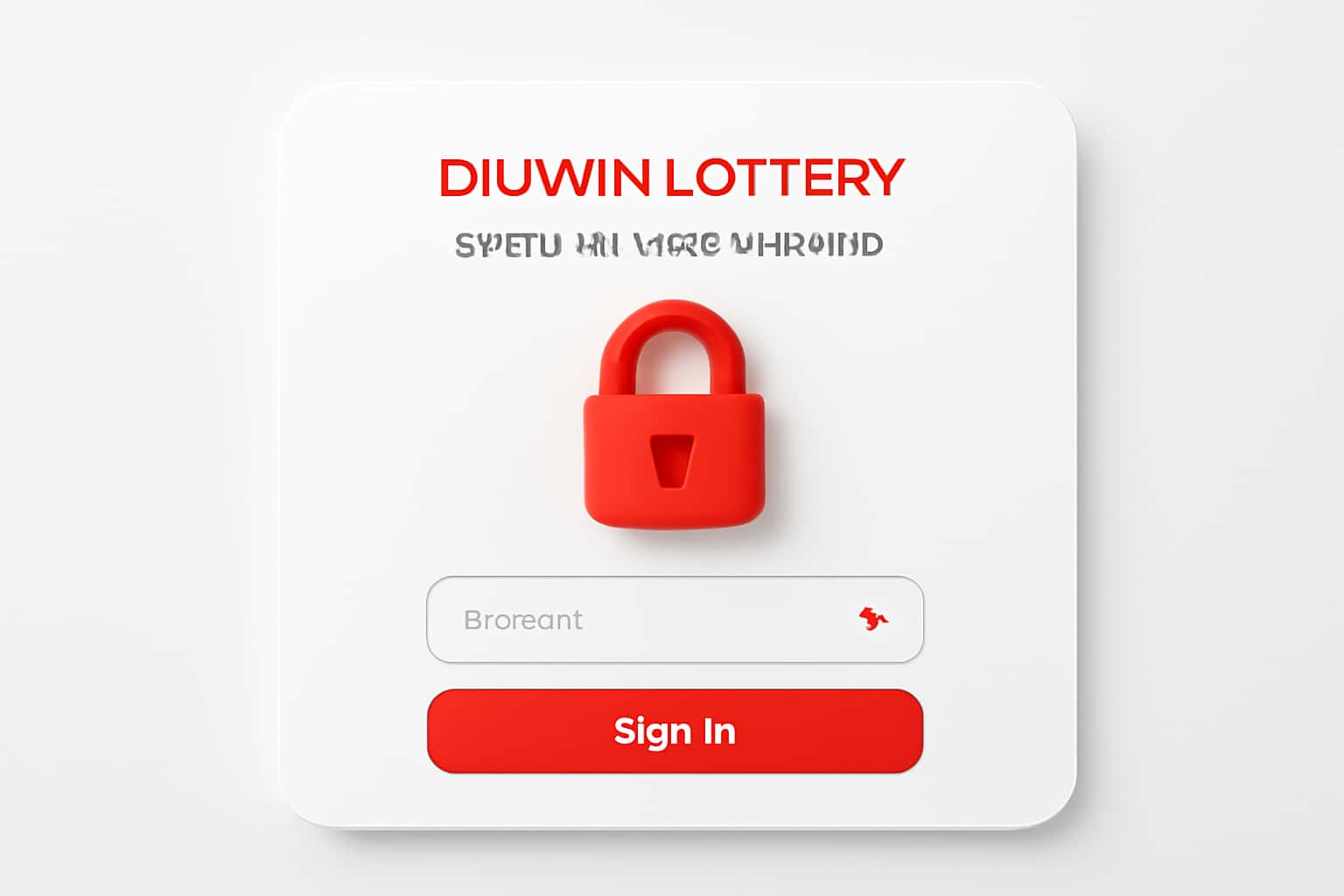 Diuwin Lottery Sign In & Dashboard Interface