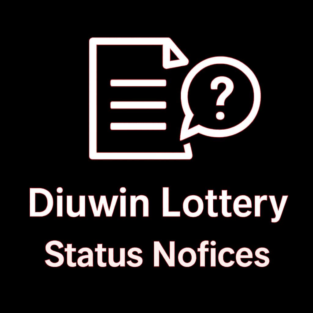 An icon representing Diuwin Lottery Status Notices with a clean design.