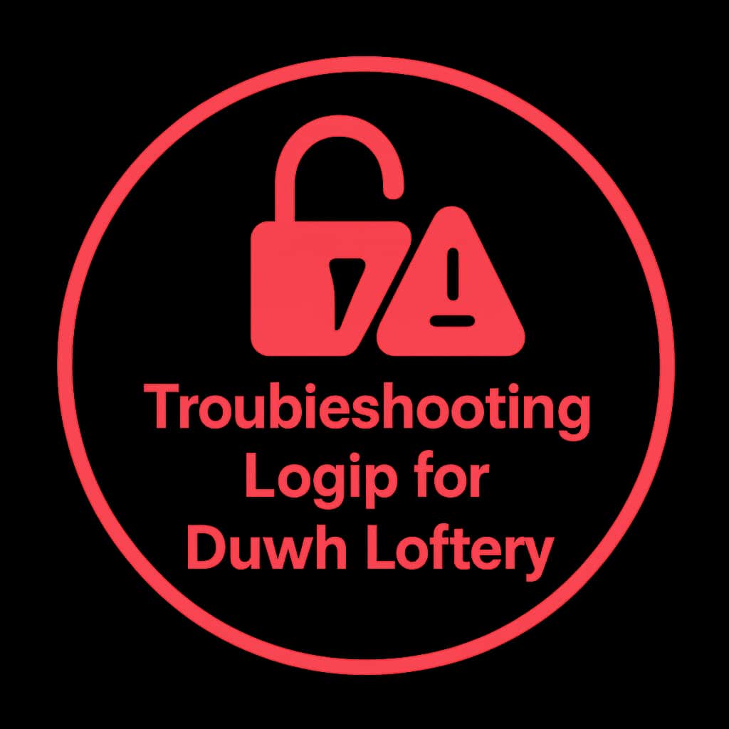 An icon representing troubleshooting for Diuwin Lottery login.