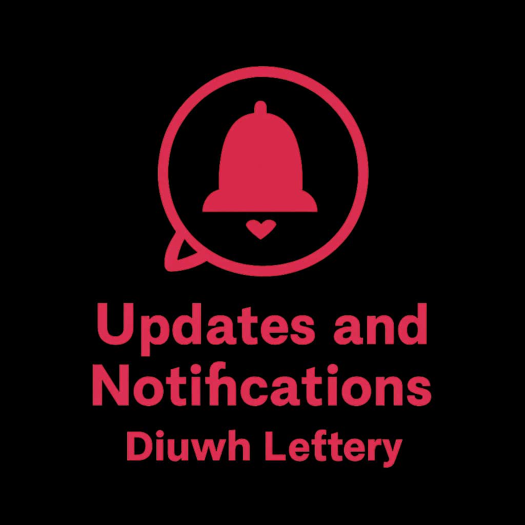A badge icon symbolizing help resources for Updates and Notifications in Diuwin Lottery.